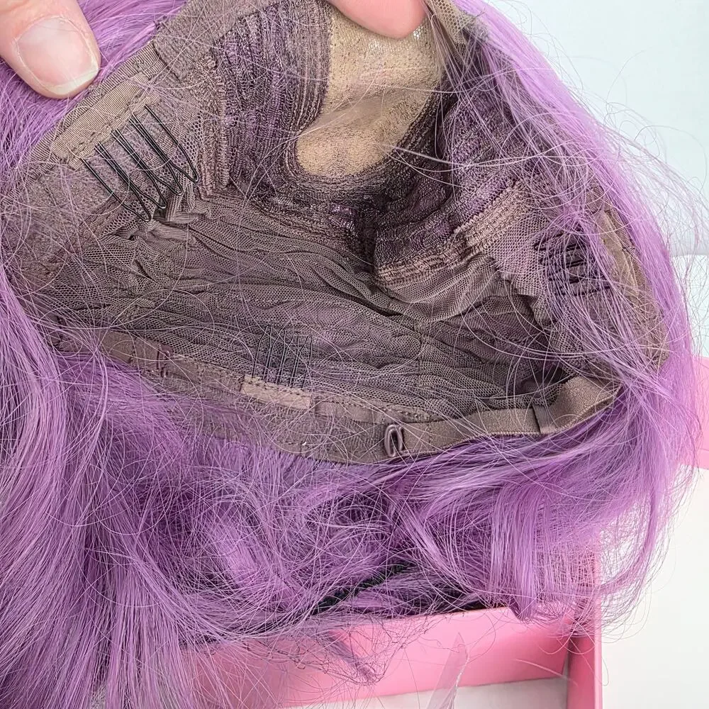 Long Purple Wavy Wig for Women 26 